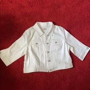 LOFT White Jean Jacket